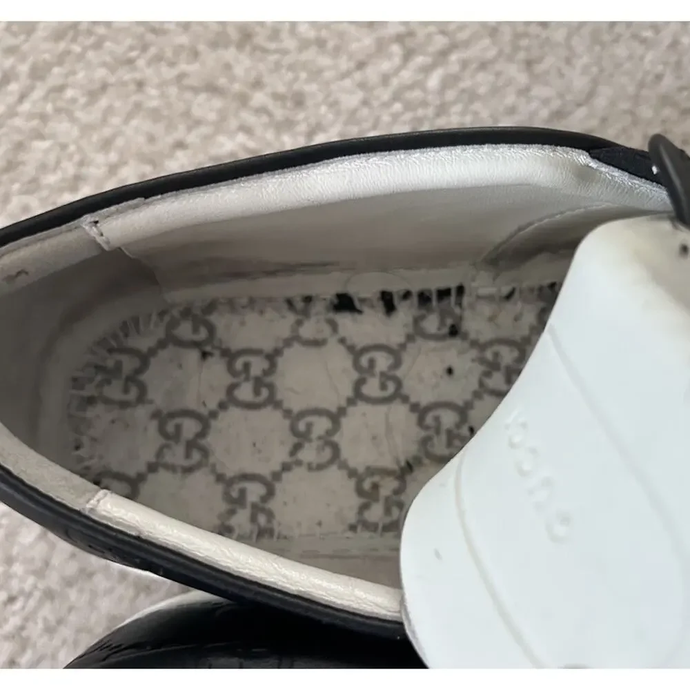 Authentic Gucci Signature Guccissima Leather Slip-On 407364 GG 9.5 (US 10.5)